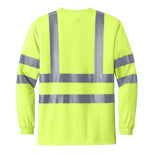 ANSI 107 Class 3 Long Sleeve Snag-Resistant Reflective T-Shirt Uni-Sex