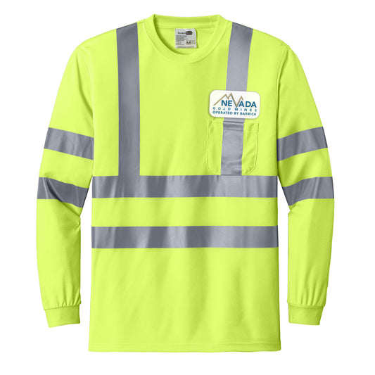 ANSI 107 Class 3 Long Sleeve Snag-Resistant Reflective T-Shirt Uni-Sex