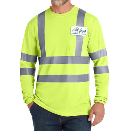 ANSI 107 Class 3 Long Sleeve Snag-Resistant Reflective T-Shirt Uni-Sex