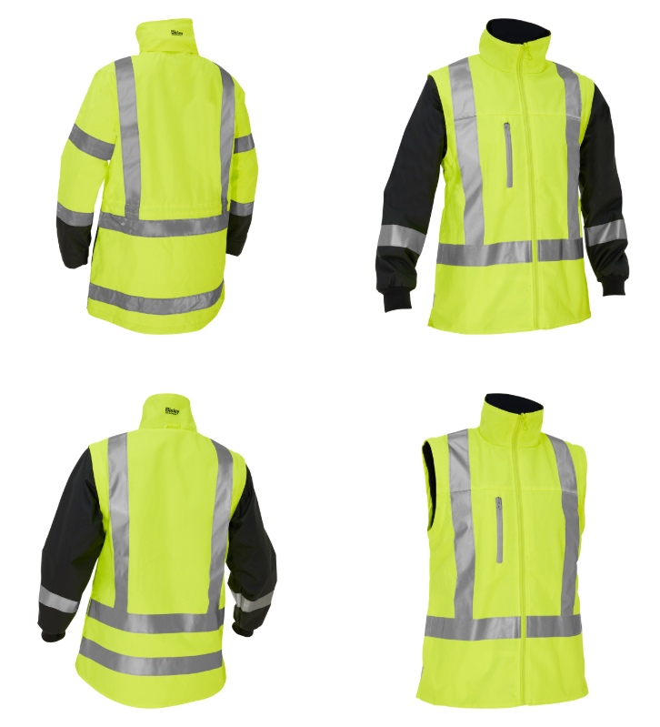 Women's Multi-Season ANSI Type R Class 3 Ripstop 5-in-1 Jacket with Class 2 Zip-Out Inner Jacket