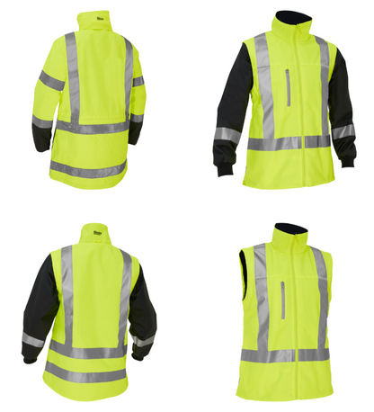 Women's Multi-Season ANSI Type R Class 3 Ripstop 5-in-1 Jacket with Class 2 Zip-Out Inner Jacket