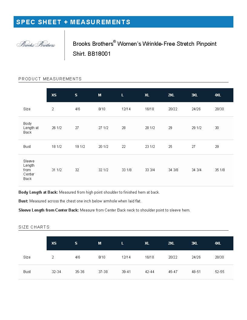Brooks Brothers Women's Wrinkle-Free Stretch Pinpoint Shirt BB18001