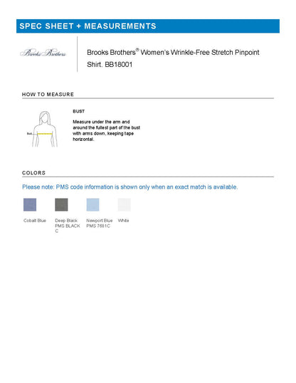 Brooks Brothers Women's Wrinkle-Free Stretch Pinpoint Shirt BB18001